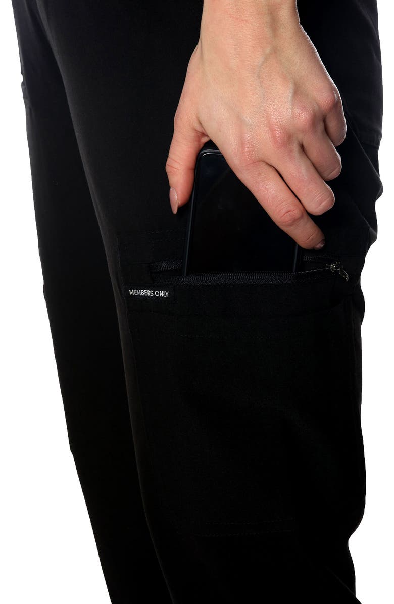 Members Only Valencia Jogger Scrub Pants, Alternate, color, Black