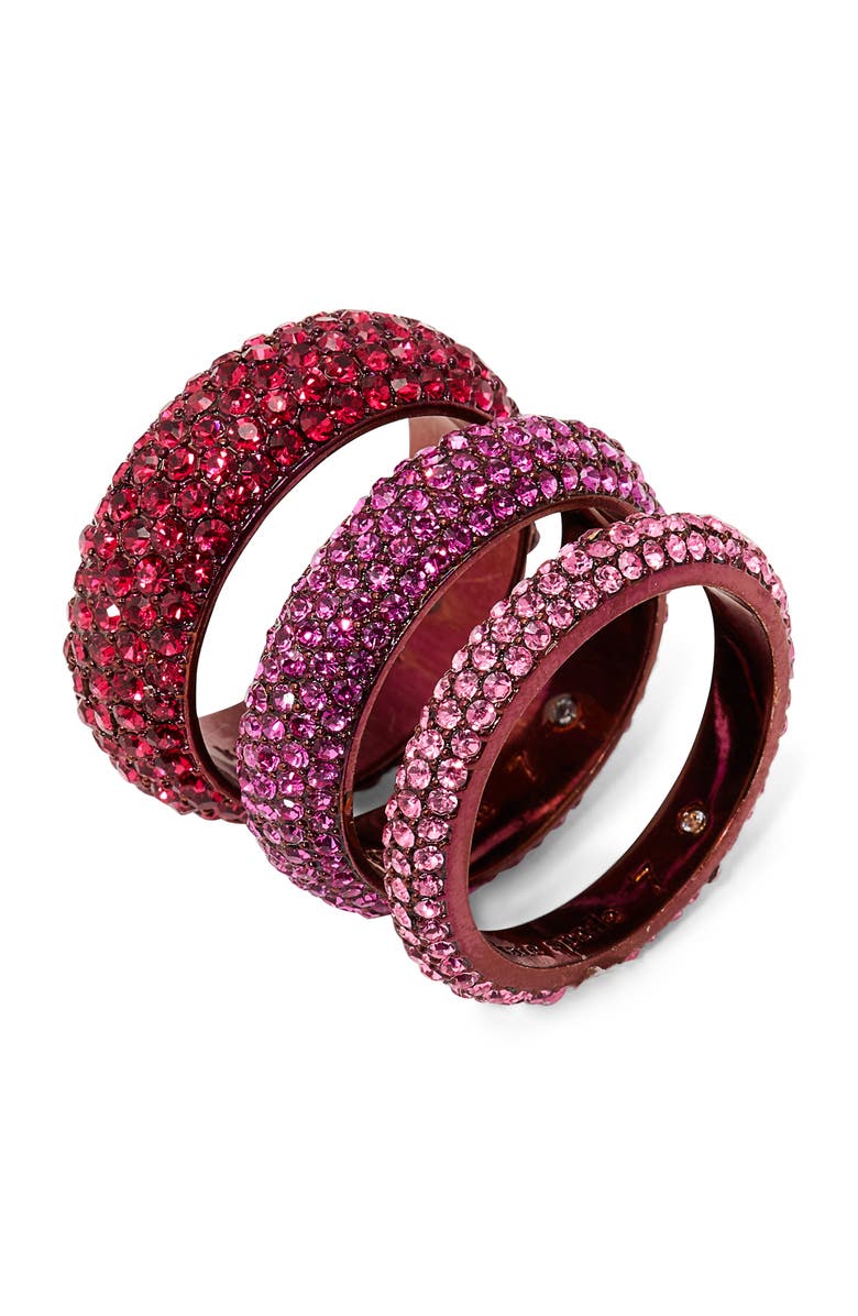 Kate Spade New York set of 3 pavé stacking rings, Main, color, 