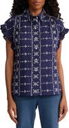 Jones New York Embroidered Shirt