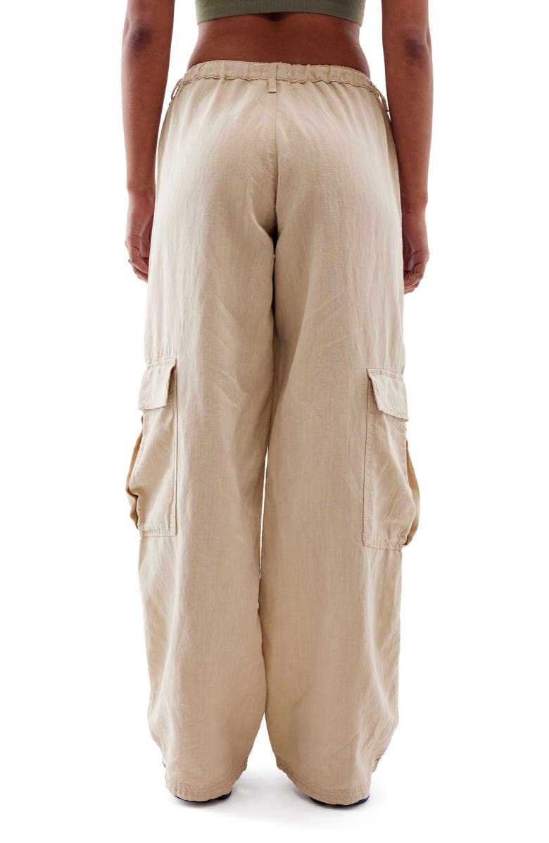 BDG Urban Outfitters Luca Cotton & Linen Cargo Pants, Alternate, color,