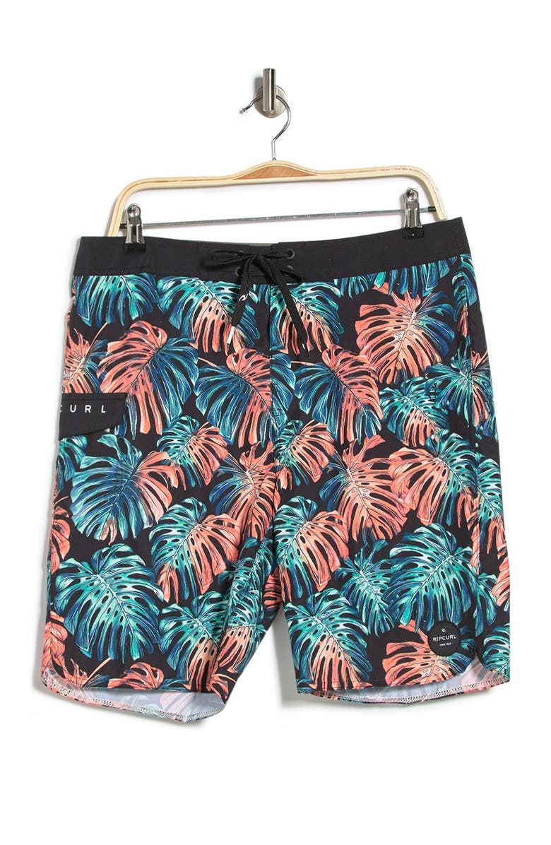 Rip Curl Hollies Palm Print Boardshorts, Alternate, color, 