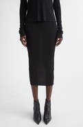 Rick Owens Rib Virgin Wool Blend Skirt