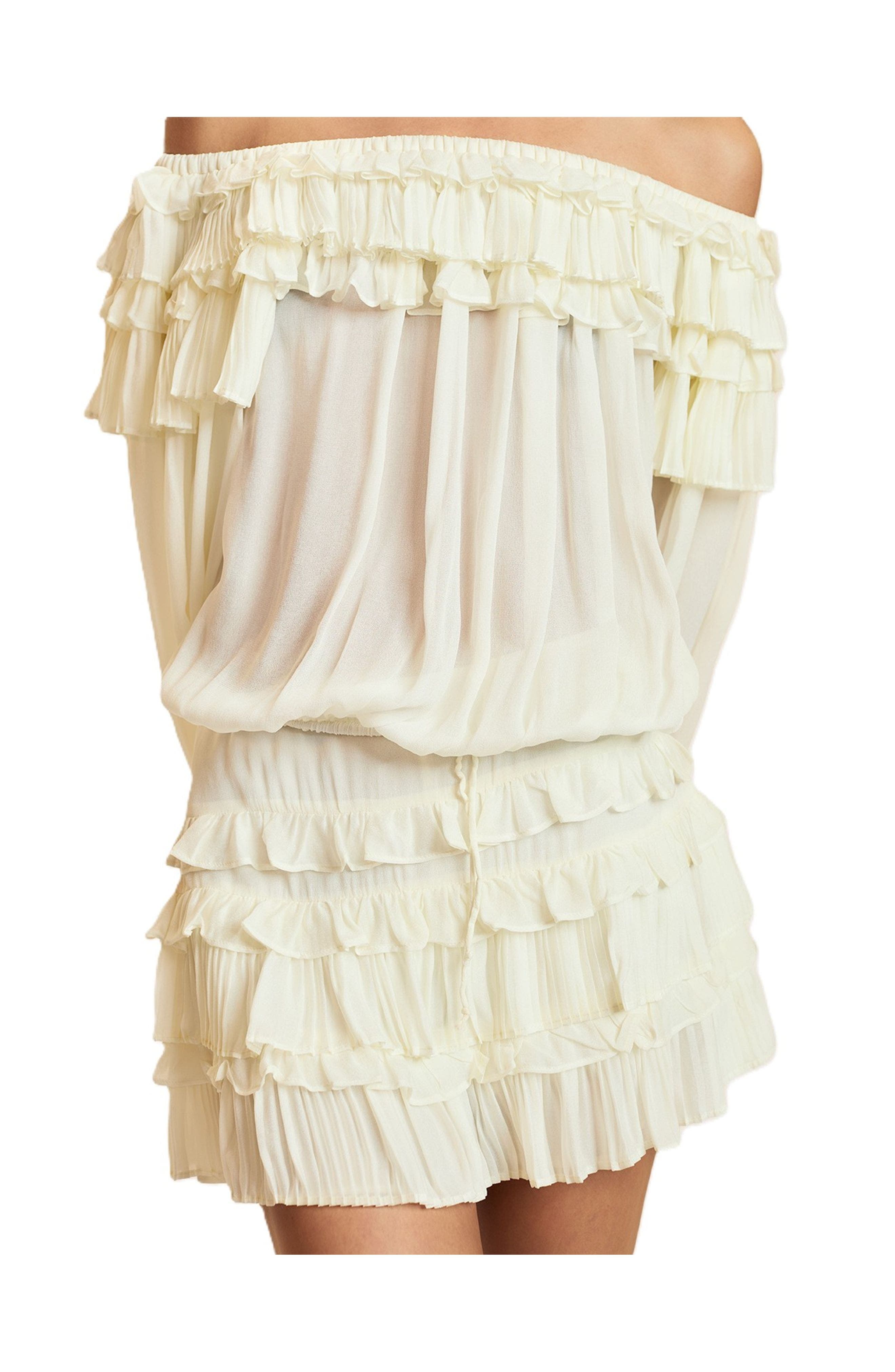 Cynthia Rowley Ruffle Pleated Micro Skirt (Women) | Nordstrom