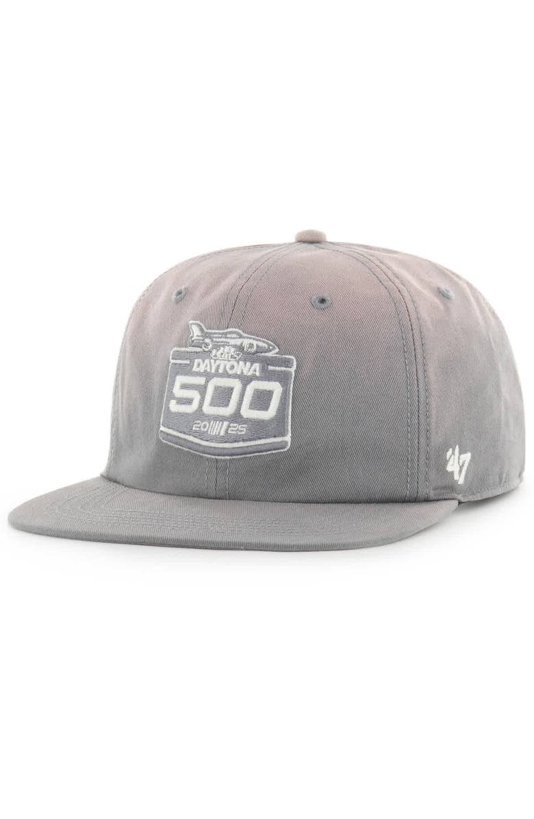 '47 Men's '47 Gray 2025 Daytona 500 Sebasco Captain Snapback Hat, Main, color, Gray