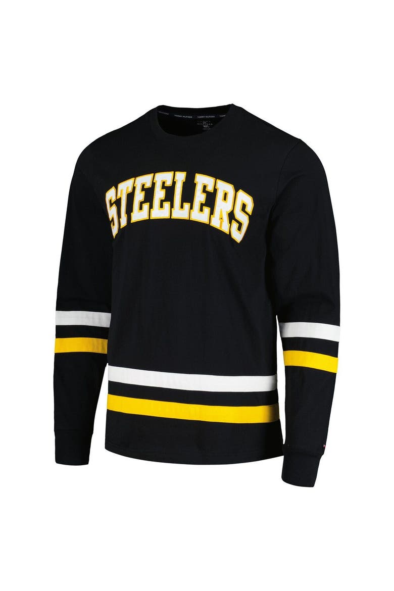 Men's Tommy Hilfiger Black/Gold Pittsburgh Steelers Nolan Long Sleeve T-Shirt, Alternate, color, Black