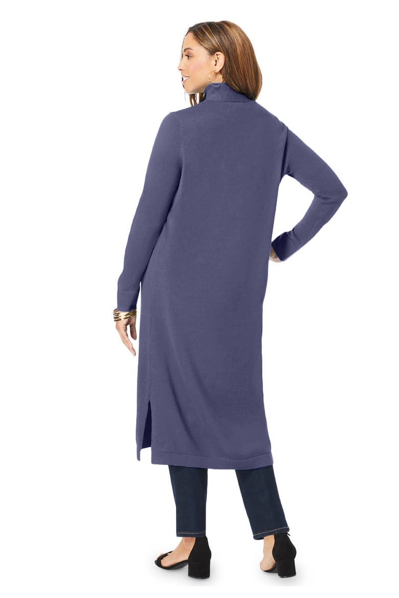 Fine Gauge Duster Cardigan, Alternate, color, DEEP DUSK