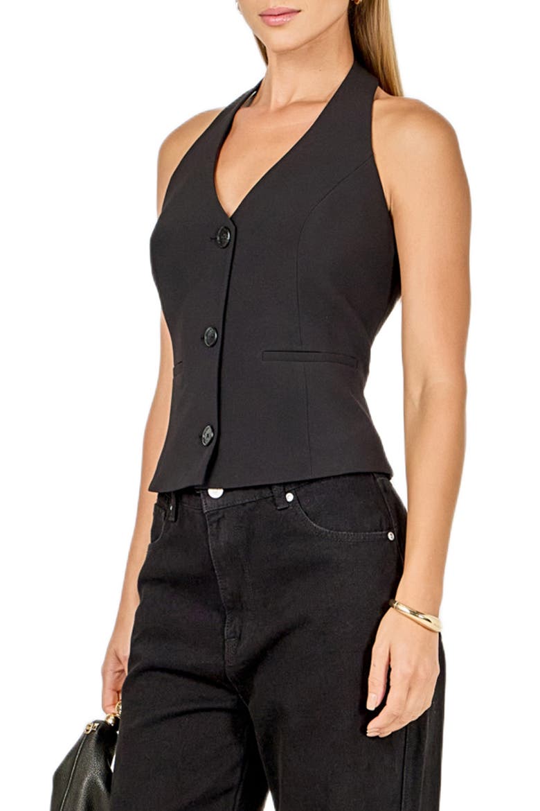 Halter Vest, Alternate, color, BLACK