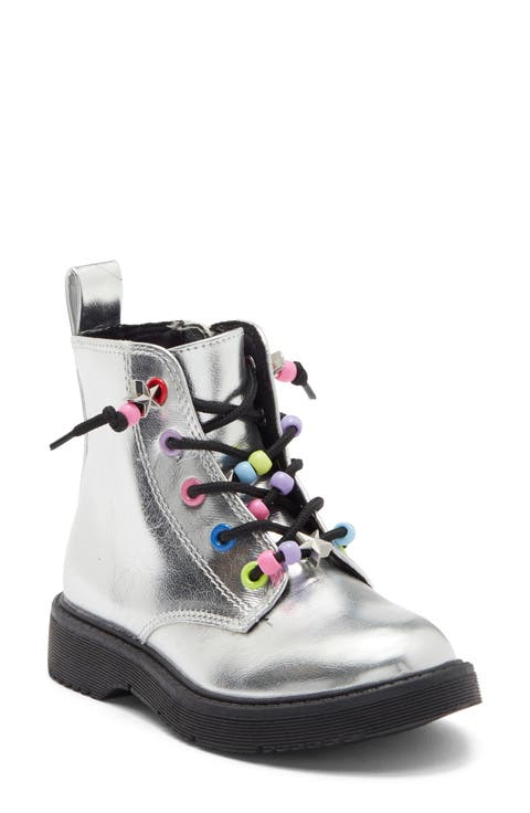 Kids' Peyton Faux Leather Combat Boot