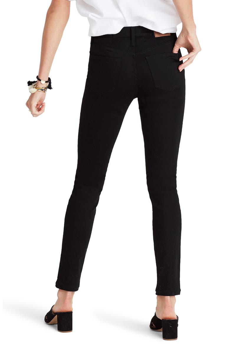 9-Inch High Waist Skinny Jeans, Alternate, color, BLACK FROST