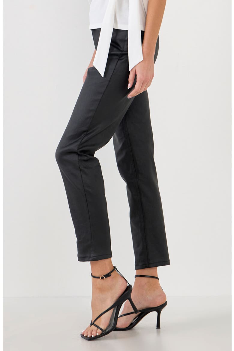 Coated Jeans, Alternate, color, BLACK