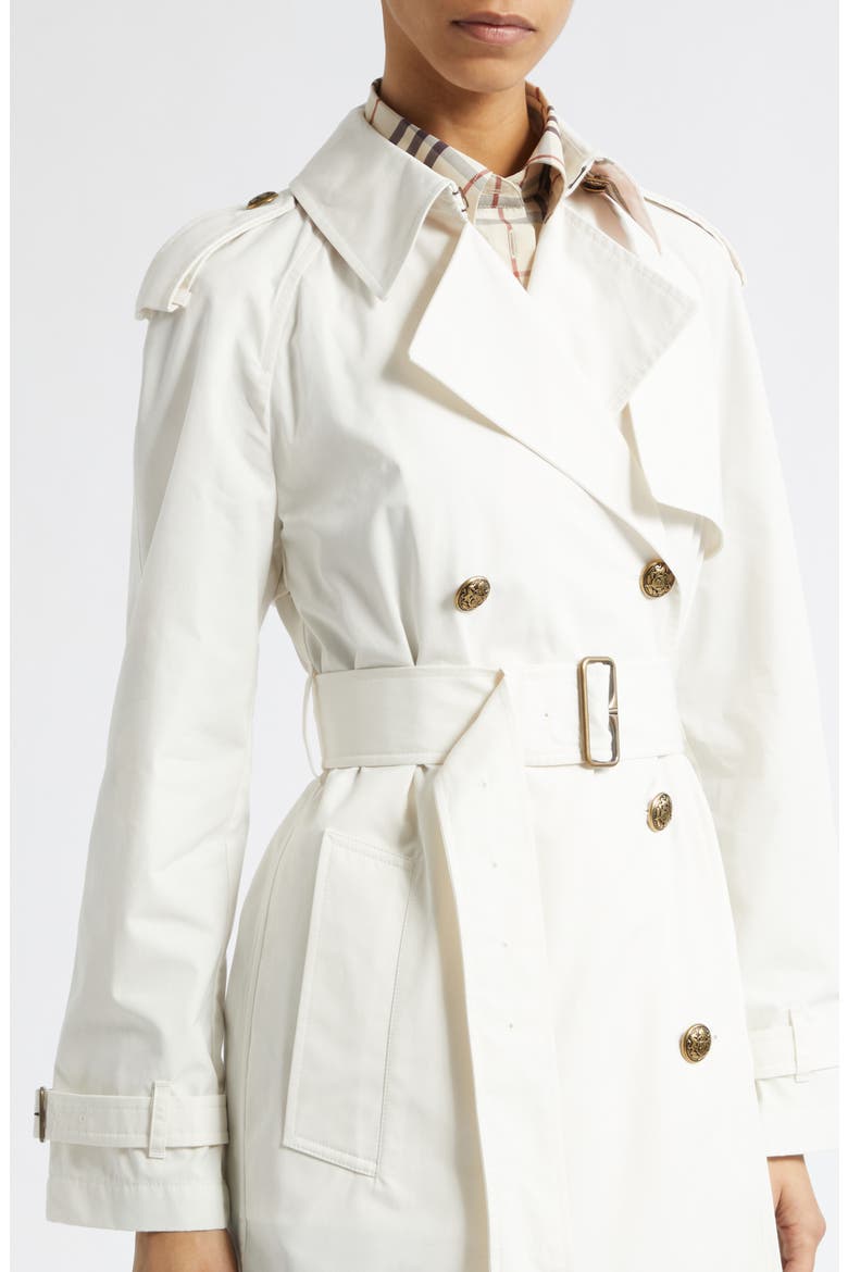 Belgravia Double Breasted Trench Coat, Alternate, color, SEASHELL WHITE