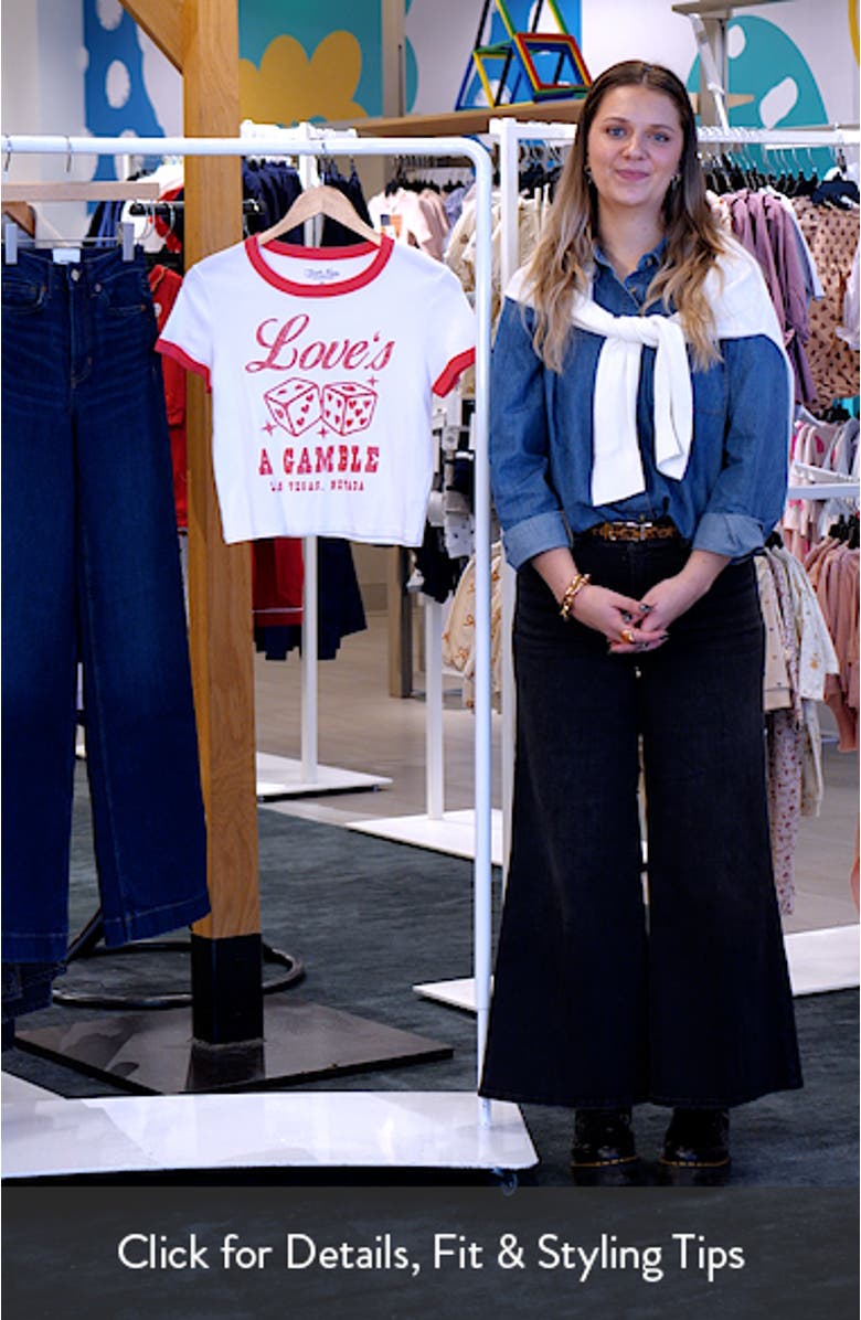 Love's a Gamble Crop Graphic T-Shirt, sales video thumbnail