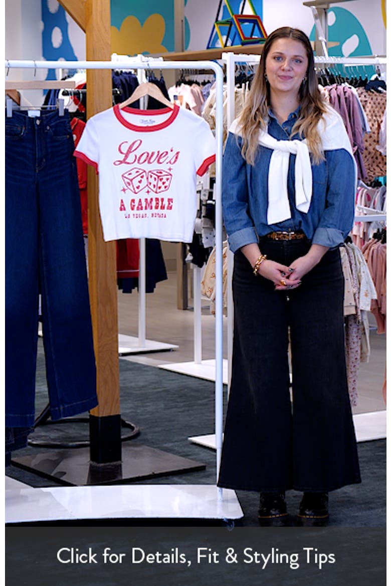 Love's a Gamble Crop Graphic T-Shirt video