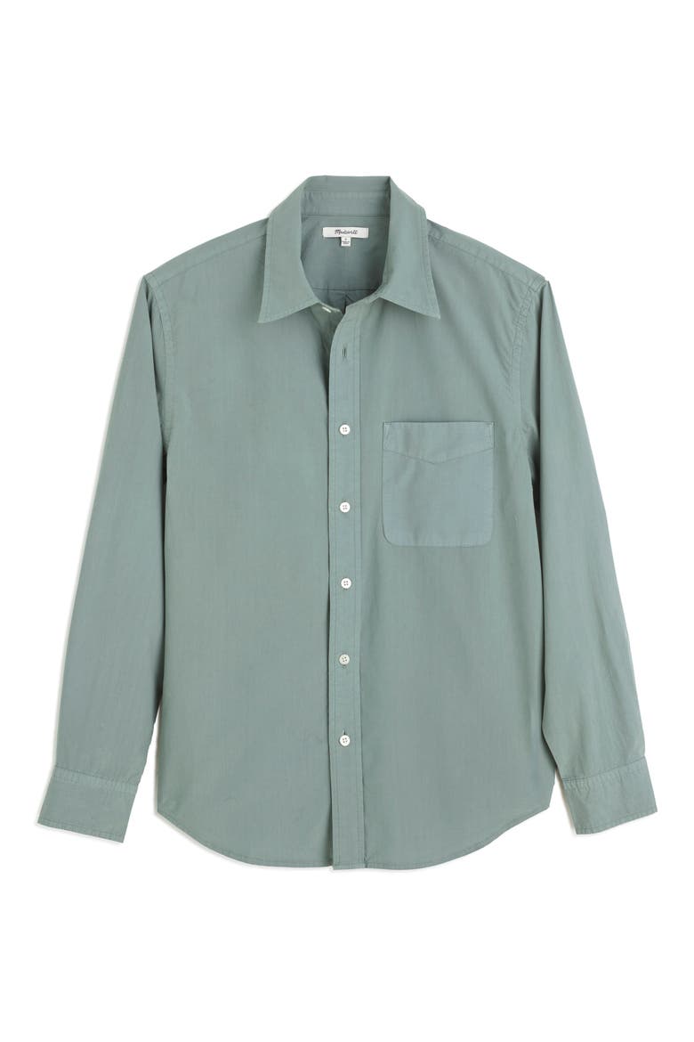 Stripe Poplin Button-Up Shirt, Main, color, THYME