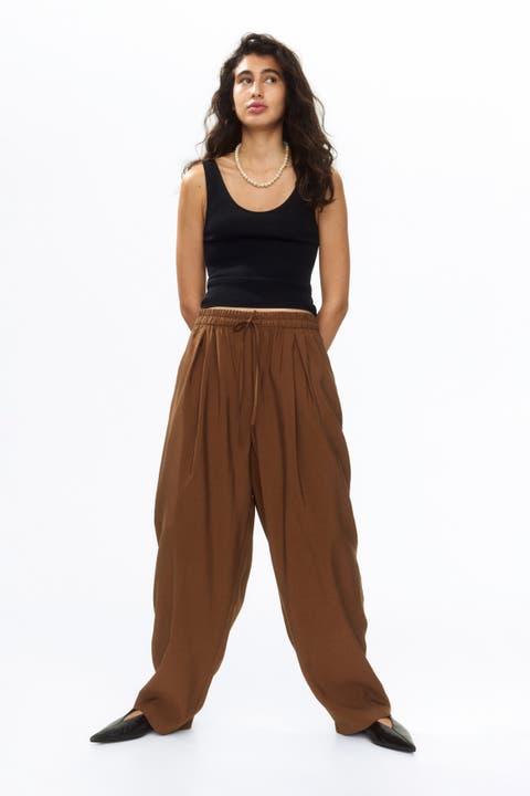 Barrel Drawstring Trousers