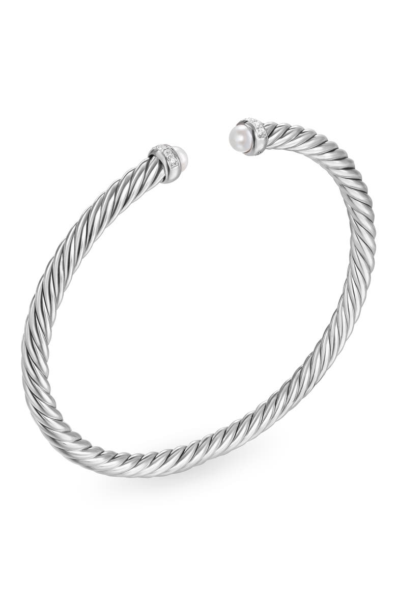 Classic Cablespira® Bracelet, 4mm, Alternate, color, PEARL