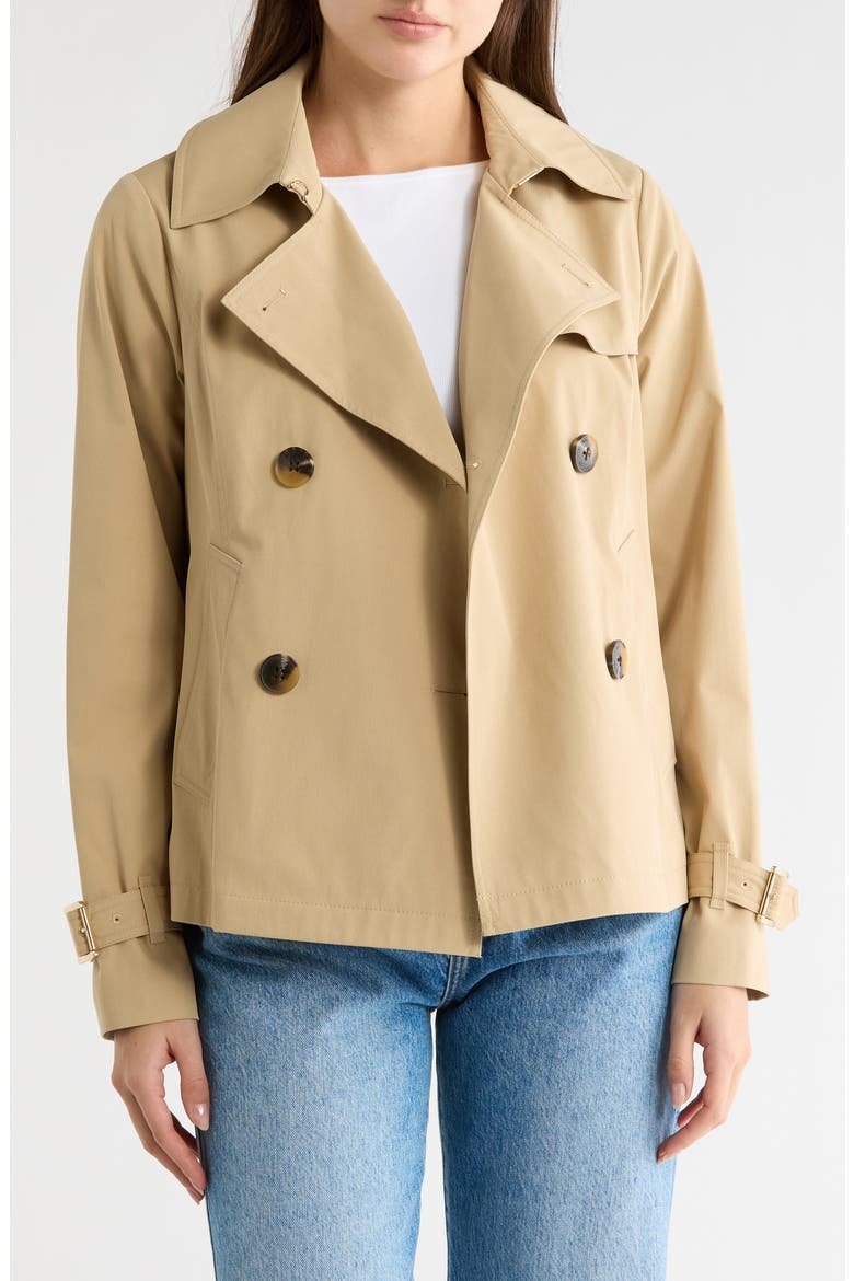 Short Trench Coat, Main, color, KHAKI