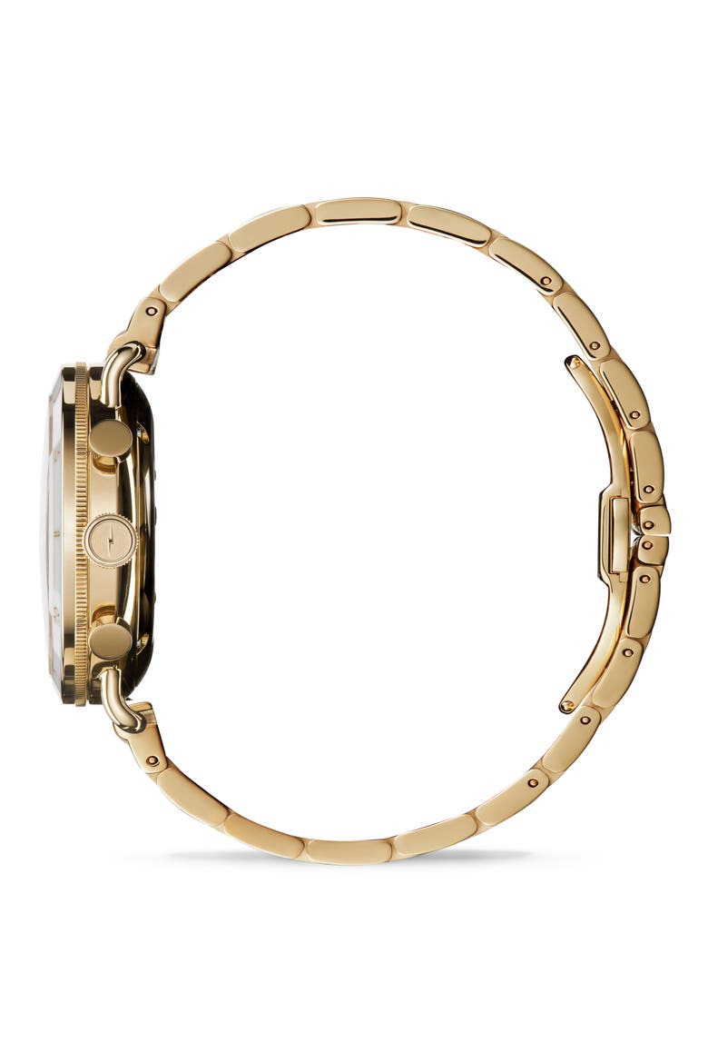 Canfield Sport Chronograph Bracelet Watch, 40mm, Alternate, color, GOLD/WHITE