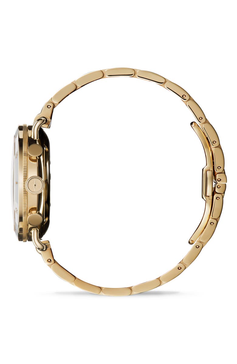 Shinola Canfield Sport Chronograph Bracelet Watch, 40mm, Alternate, color, Gold/White