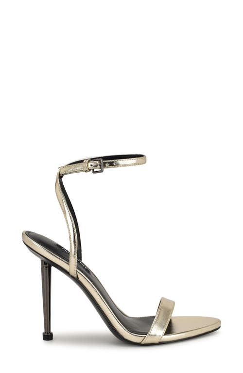 Nine West Reina Ankle Strap Sandal In Gold