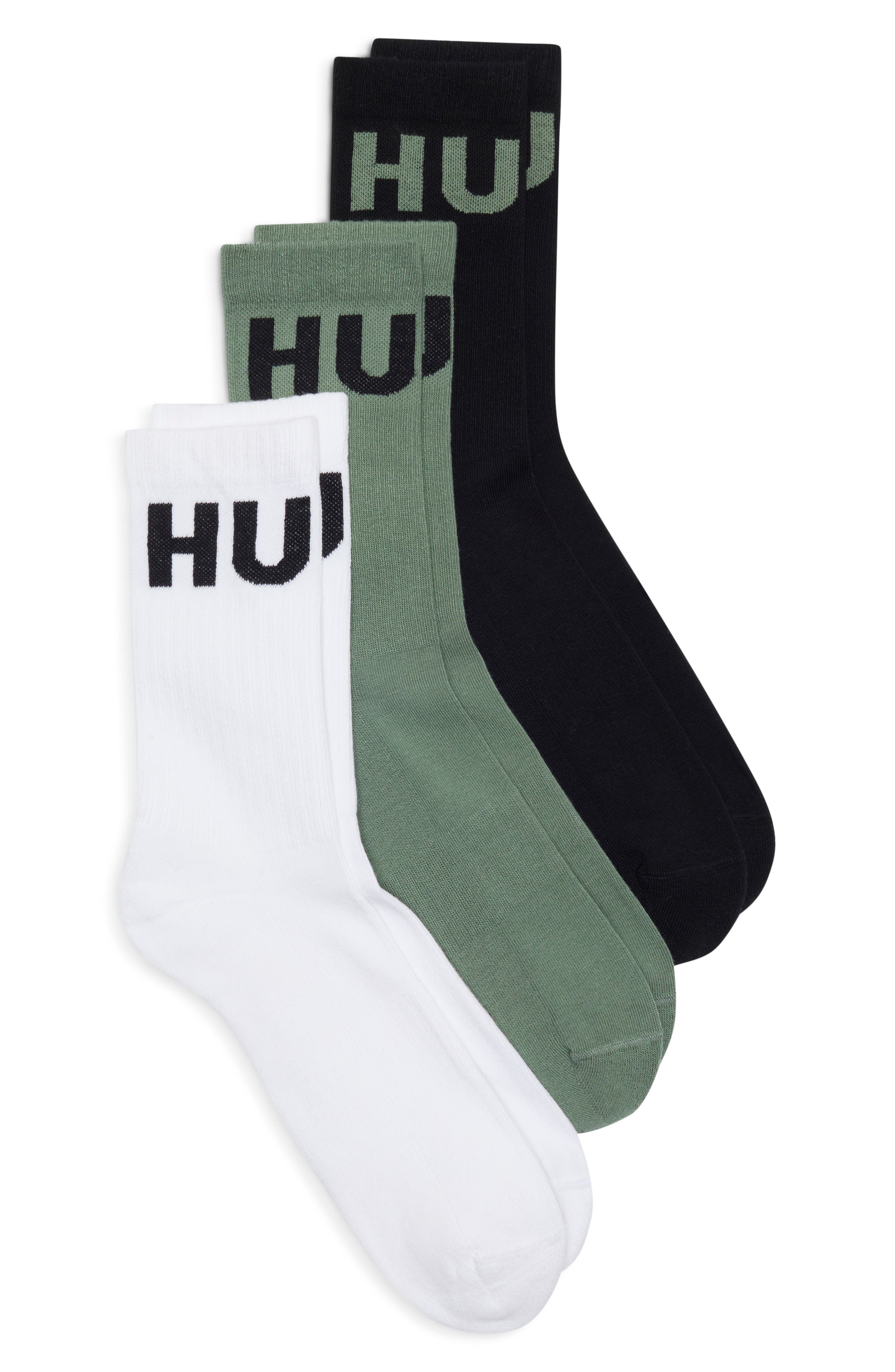 BOSS 3-Pack Iconic Logo Crew Socks