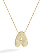 Mint & Lily Pave Bubble Initial Necklace