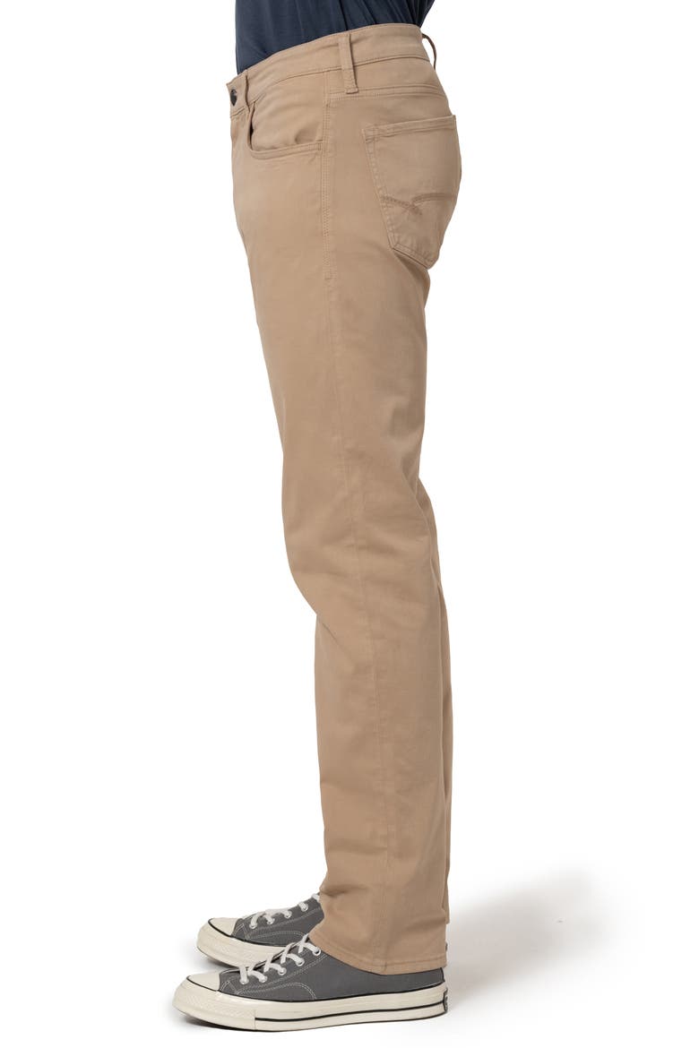 Zach Straight Leg 5-Pocket Cotton Stretch Twill Pants, Alternate, color, CASHEW TWILL