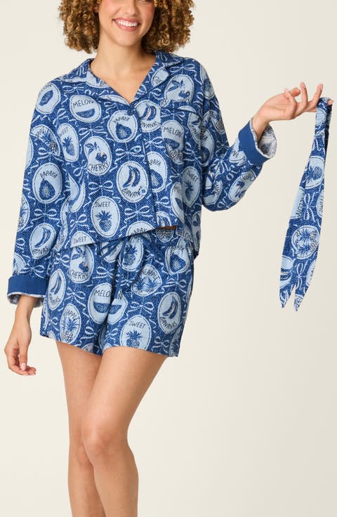 Flannel Pajamas and Headband 3-Piece Set