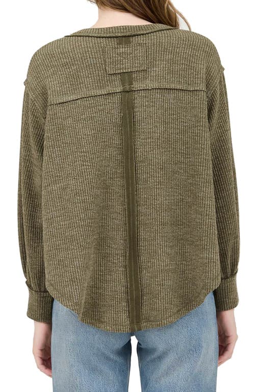 BLU PEPPER BLU PEPPER RIB KNIT LONG SLEEVE TOP