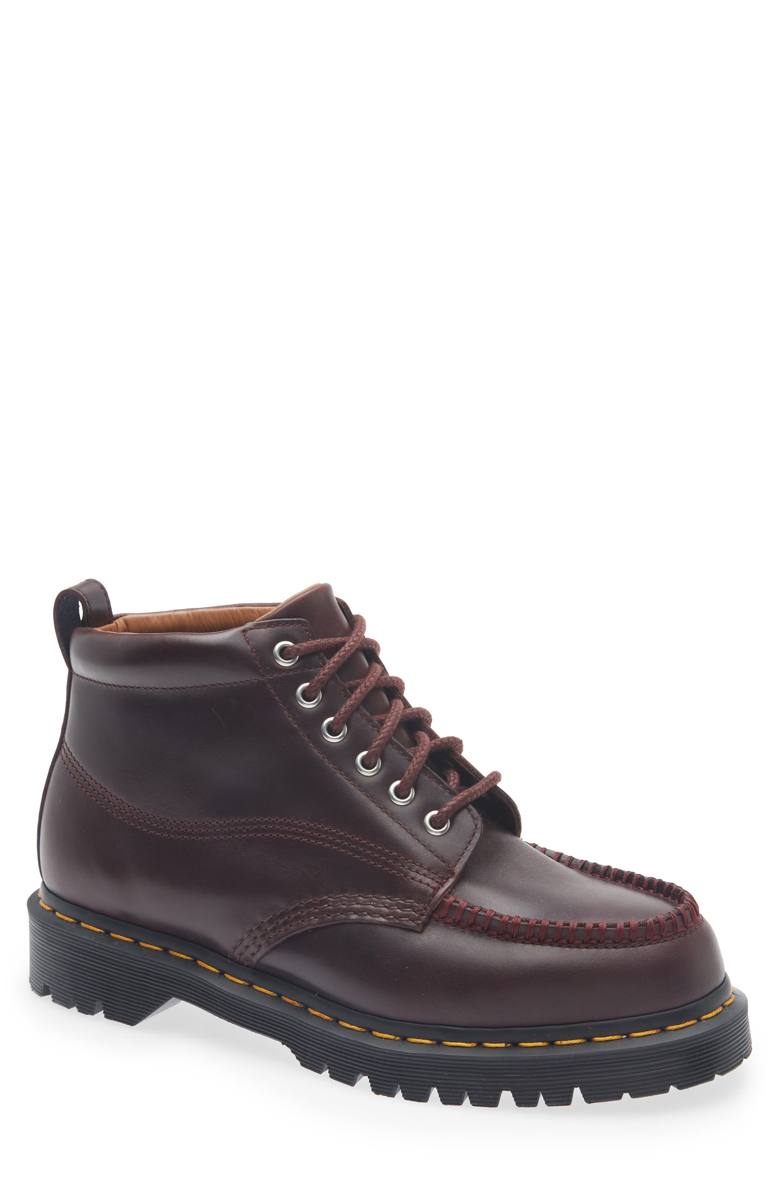 Moc Toe Leather Boot, Main, color, BUTTERSCOTCH DARK BROWN
