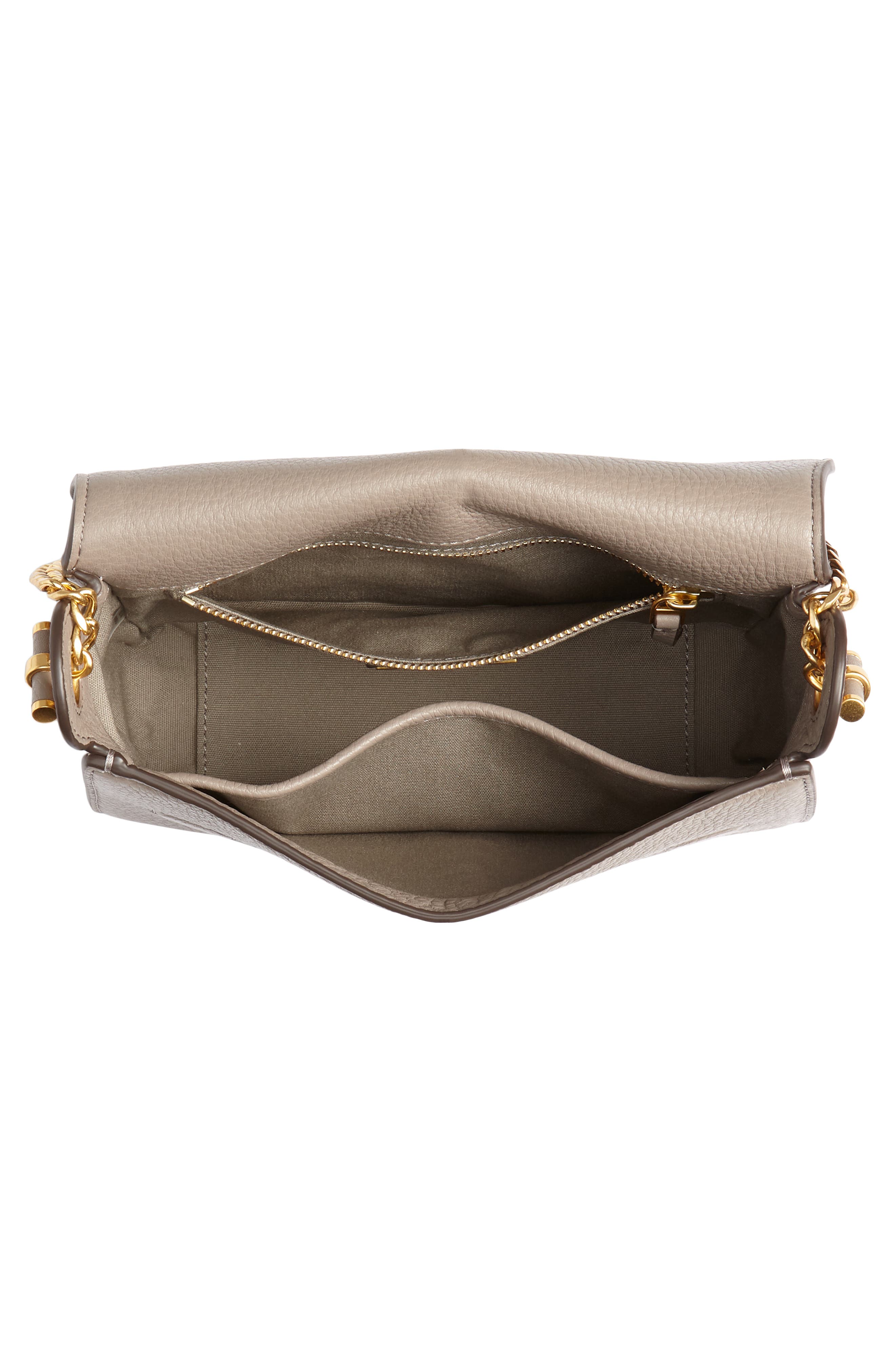 Chelsea Leather Crossbody Bag, Alternate, color, GRAY HERON