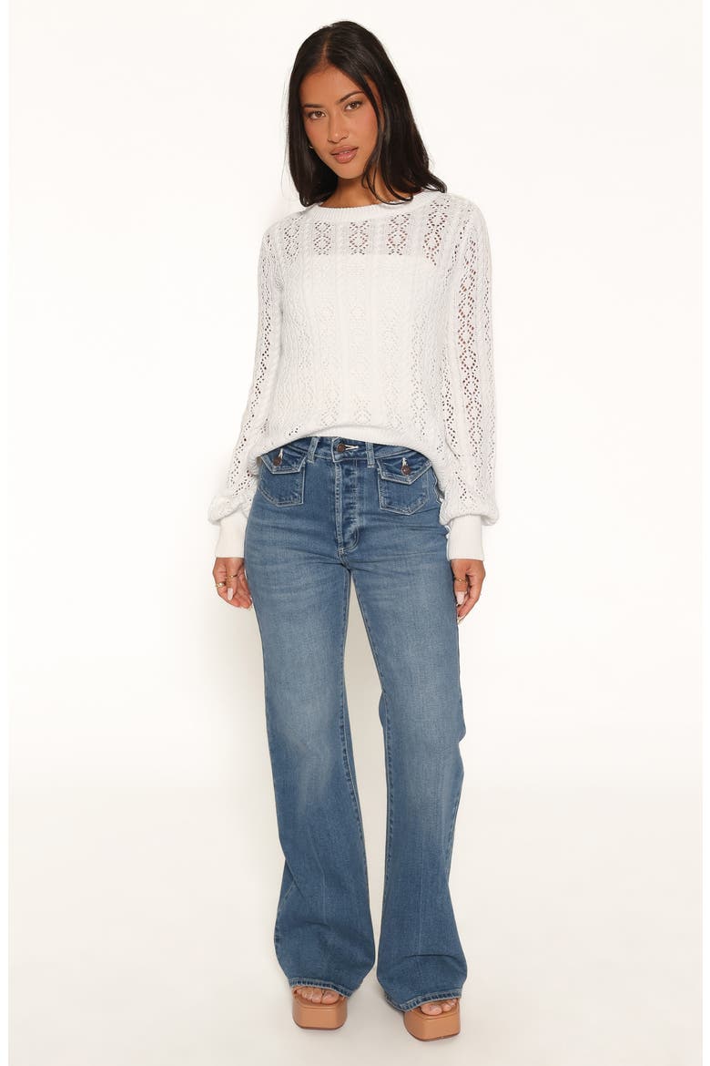 Tyler Pointelle Sweater, Alternate, color, WHITE