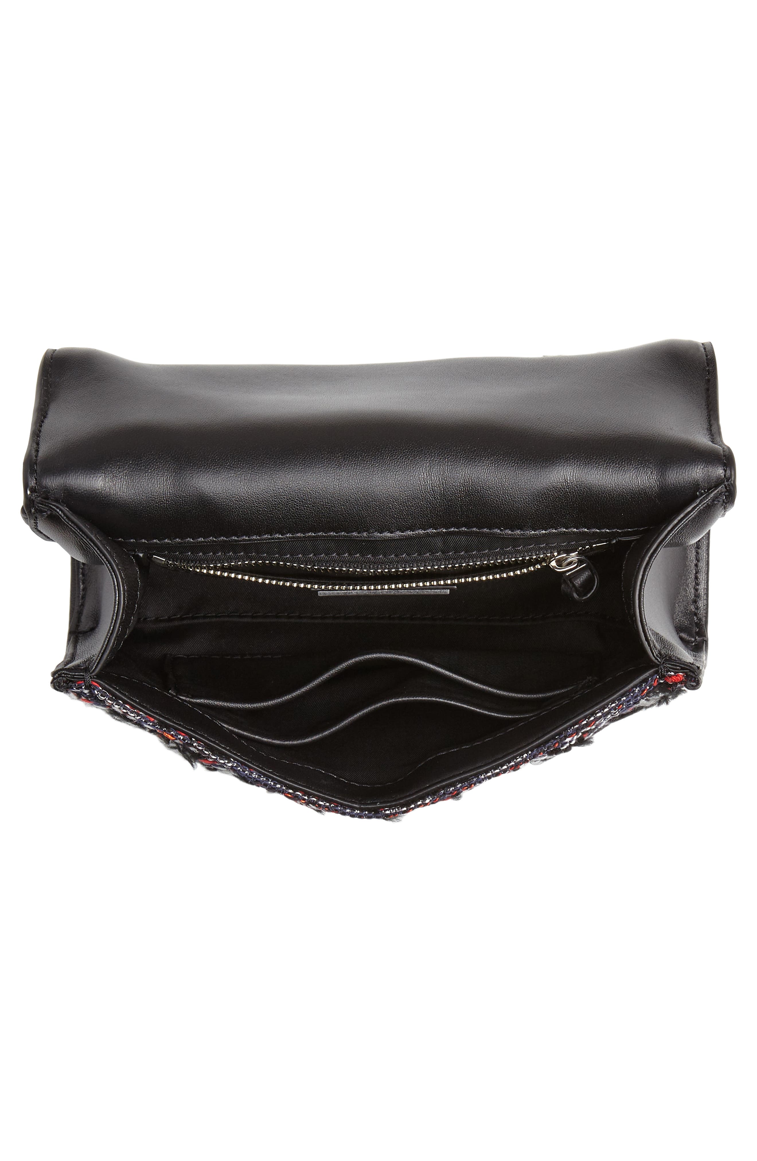 Tory Burch Small Fleming Tweed Convertible Shoulder Bag, Alternate, color, 