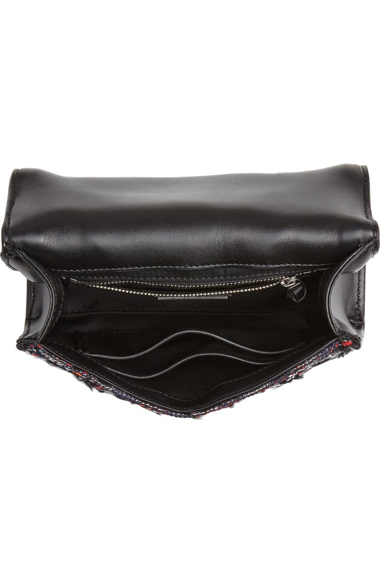 Tory Burch Small Fleming Tweed Convertible Shoulder Bag, Alternate, color,