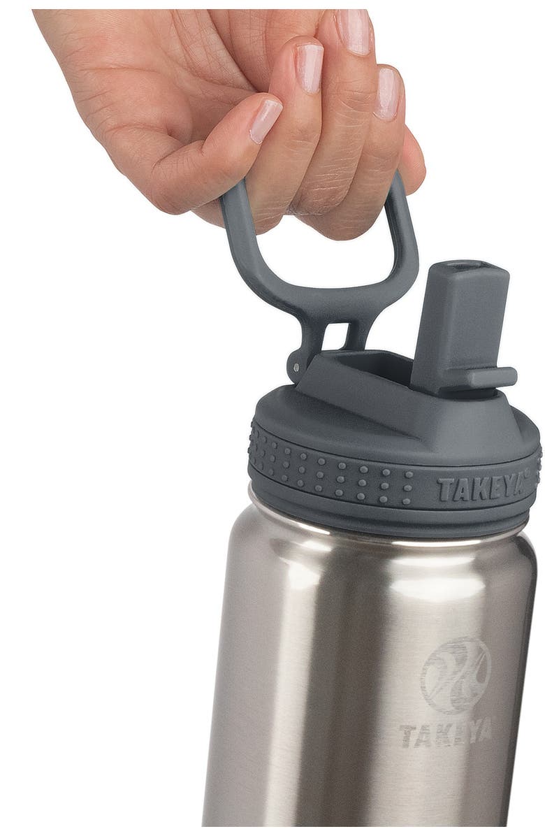 Takeya Actives Insulated 22 oz. Stainless Steel Bottle with Straw Lid - Stainless Steel, Alternate, color,