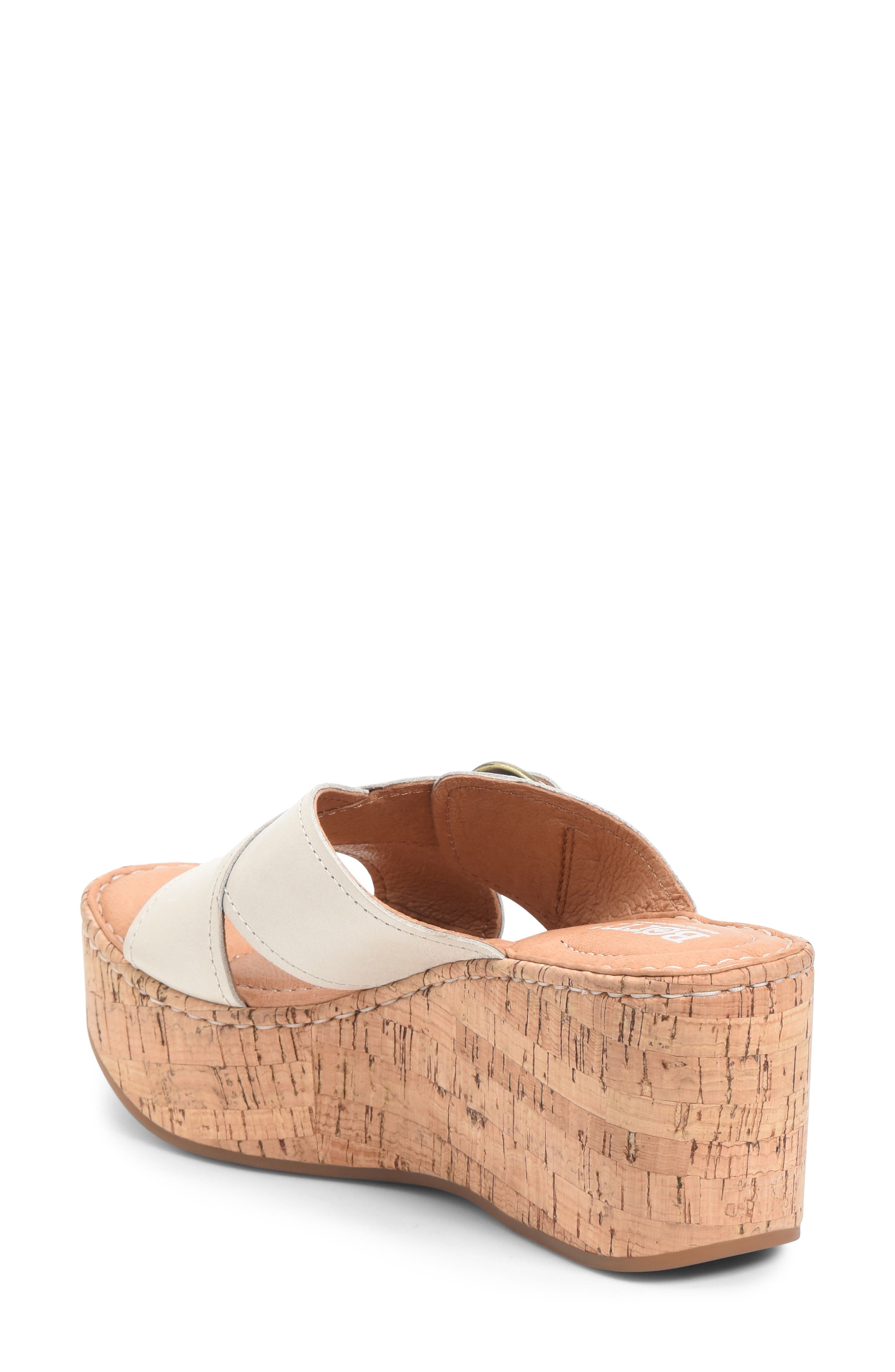 Devona Platform Wedge Sandal, Alternate, color, WHITE LEATHER