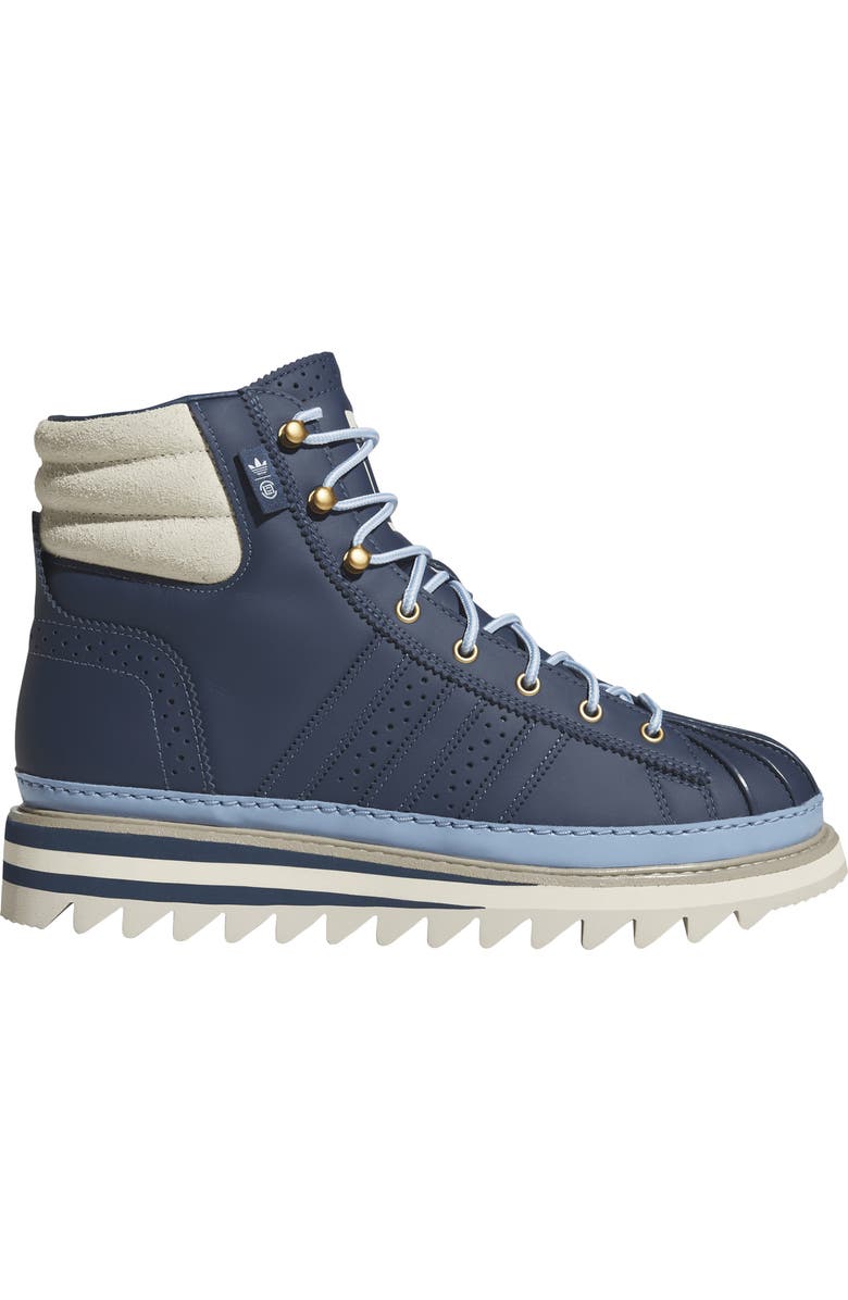 adidas x CLOT by Edison Chen Gender Inclusive Pro Model Sneaker Boot, Alternate, color, Cream White/ Mineral Blue