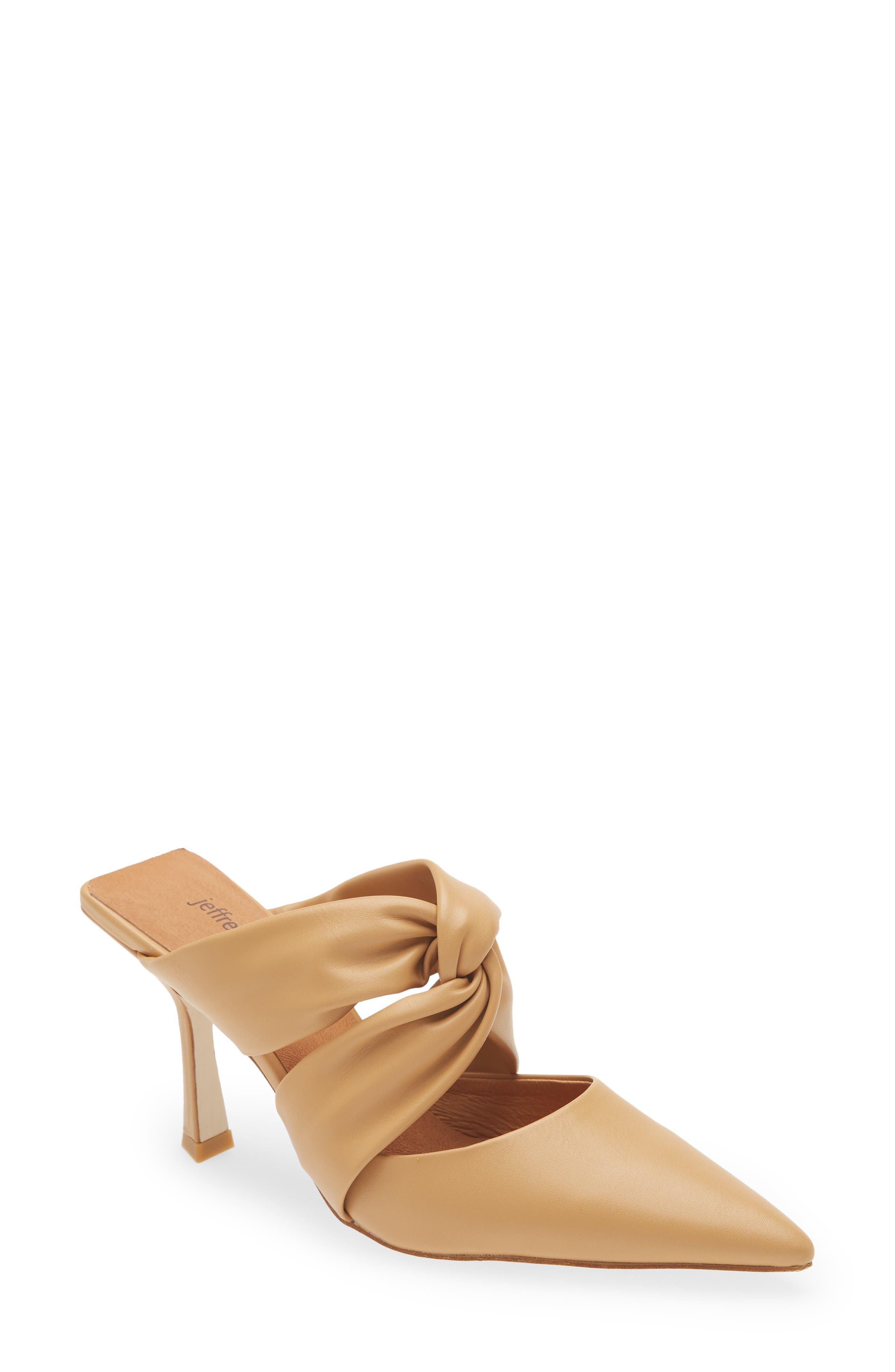 Tied-Up Pointed Toe Mule, Main, color, NATURAL
