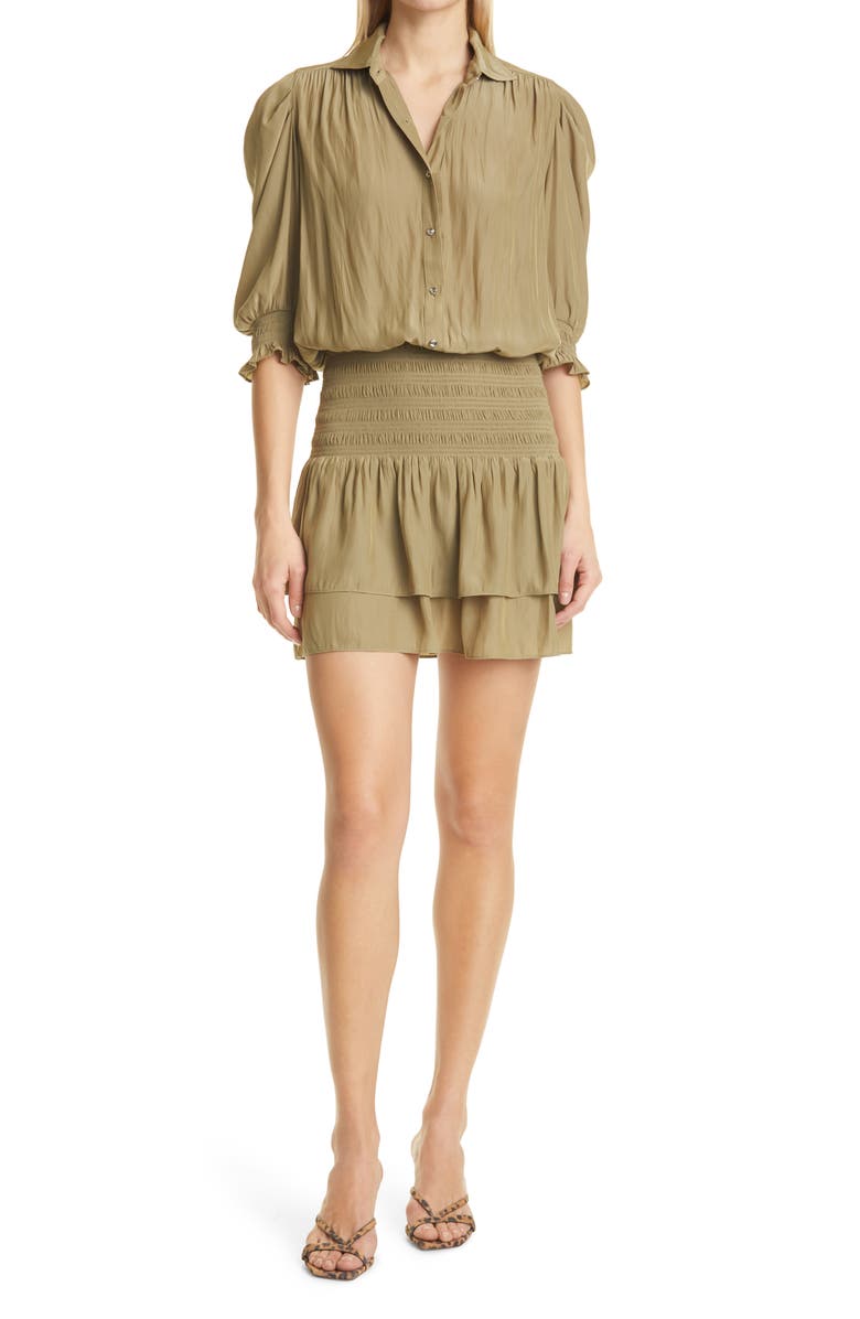 Ramy Brook Royce Smock Waist Shirtdress, Main, color, 