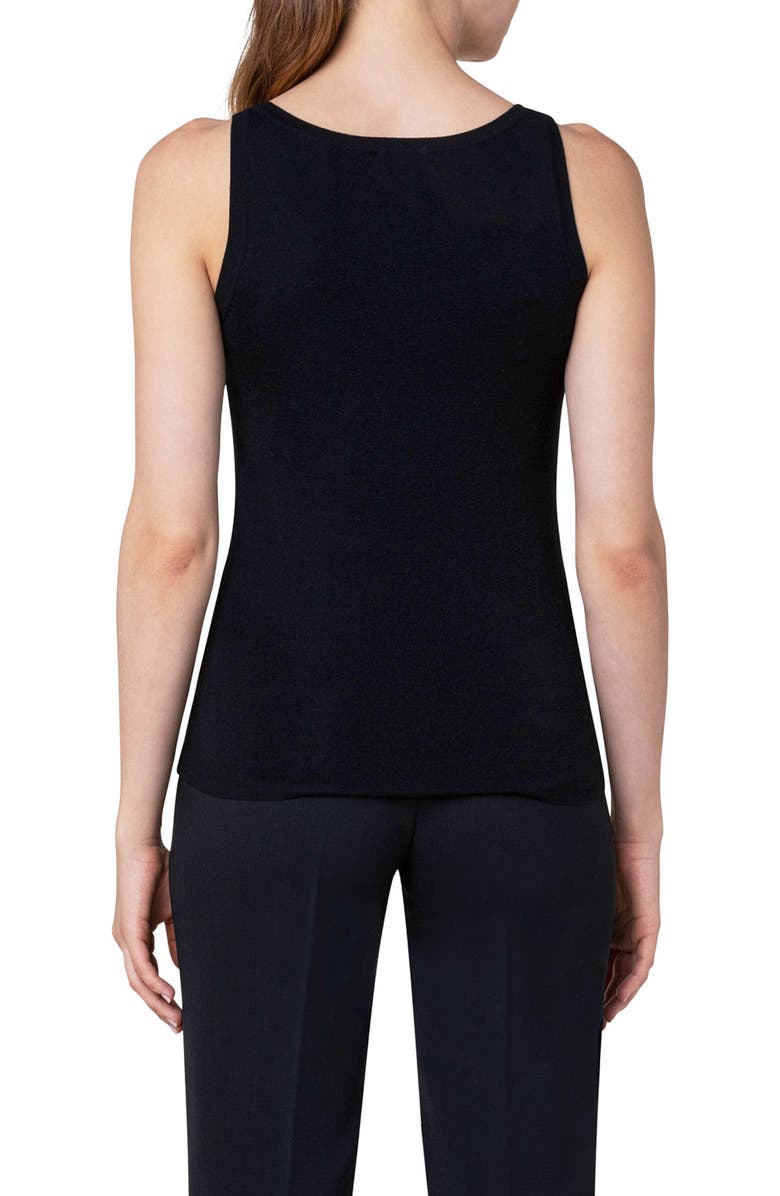 Akris punto Wool Tank, Alternate, color, Black