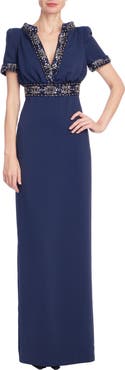 Badgley Mischka Collection Beaded Embellished Gown