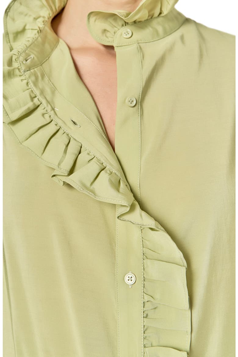 Ruffle Top, Alternate, color, SAGE