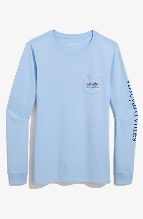 Vineyard Vines Long Sleeve Graphic Pocket T-shirt In Blue