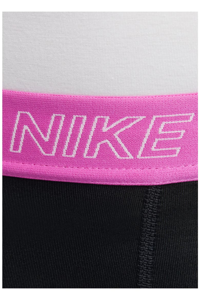 Kids' Victory Gel Bike Shorts, Alternate, color, BLACK/ ACTIVE FUCHSIA/ WHITE