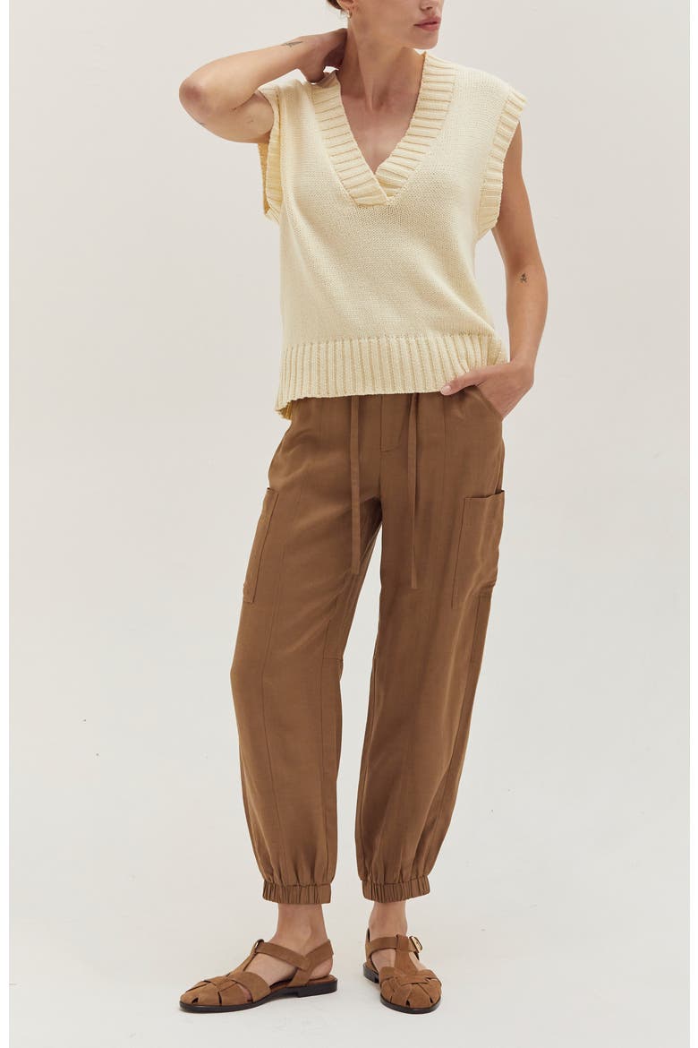 Lightweight Cargo Jogger Pants, Alternate, color, Brown