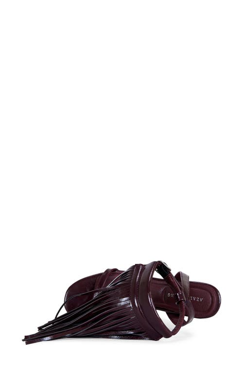 Azalea Wang Antique Fringe Stiletto Sandal In Burgundy