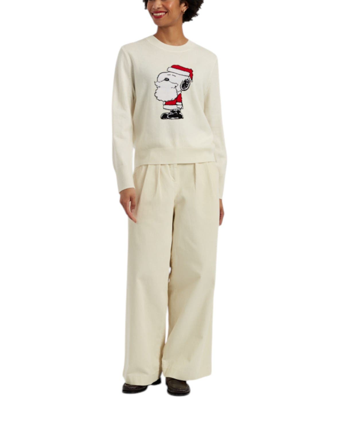 Chinti & Parker Wool-cashmere Snoopy Santa Sweater (Women) | Nordstrom