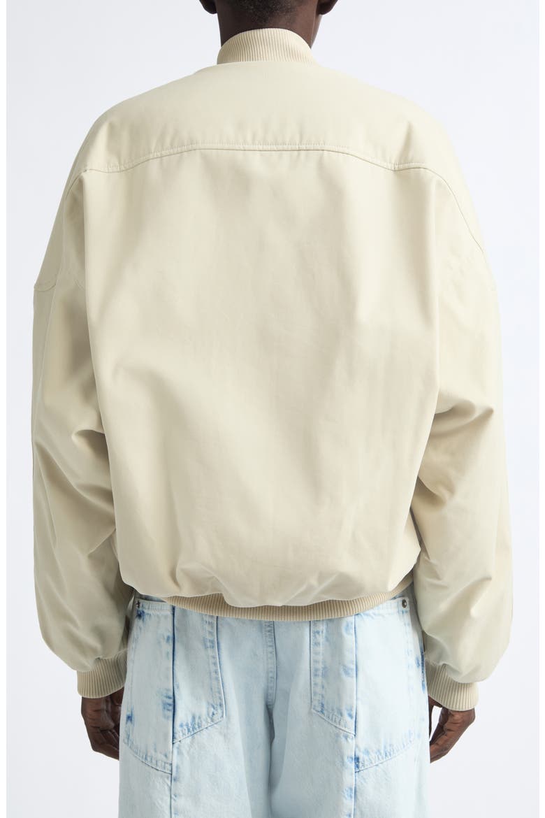 Cotton Twill Bomber Jacket, Alternate, color, ECRU