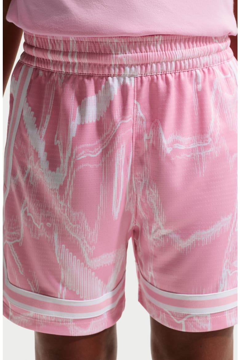 Kids' Dri-FIT Performance Basketball Shorts, Alternate, color, PINK RISE/ WHITE