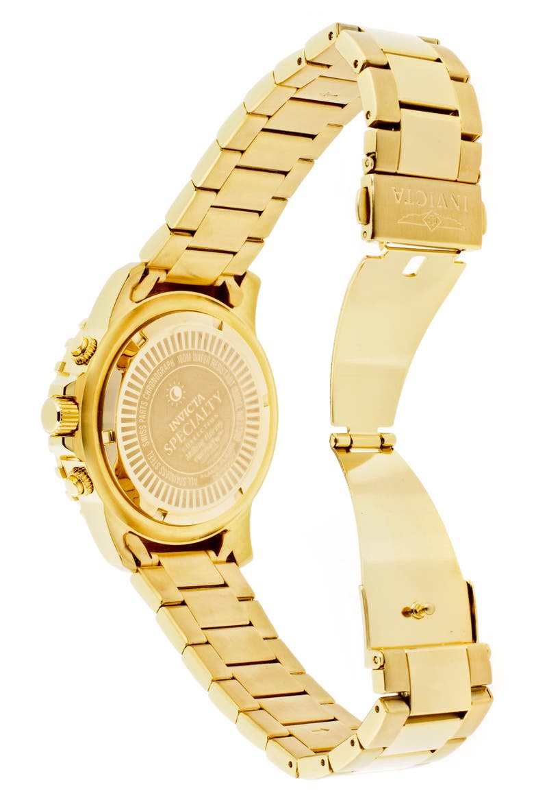Specialty Chronograph Bracelet Watch, 45mm, Alternate, color, SILVER/ GOLD